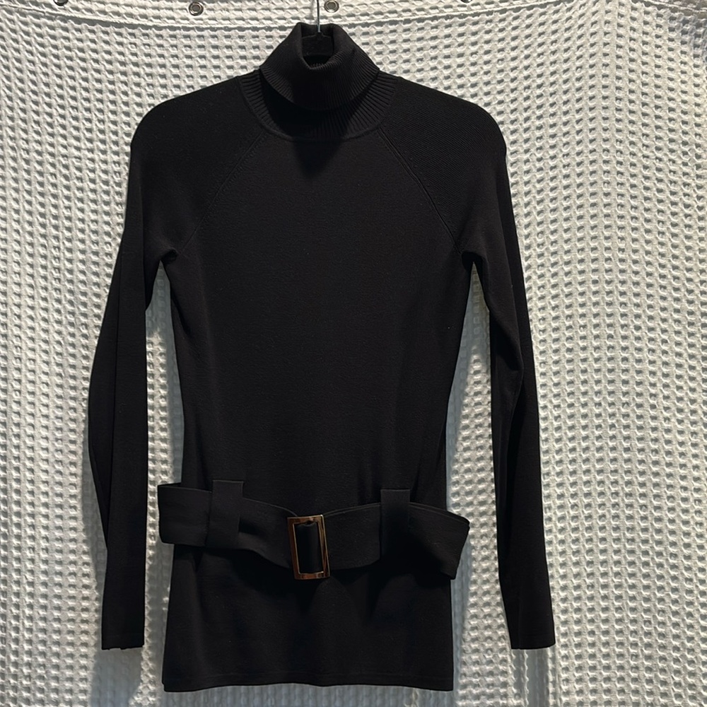 INC International Concepts black turtle neck sweater